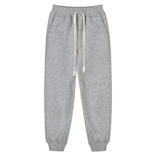 Sunny Fashion Girls Jogger Pant Cozy Soft Casual Warm Sport Stretchy Athletic Size 7 Years Gray