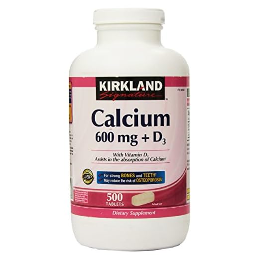 Kirkland Signature Calcium, 600 mg+D3, 500-Count Tablets