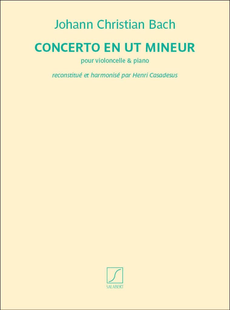 Concerto in C minor for Cello and Piano by Bach - Restores/Harmonizes Casadesus