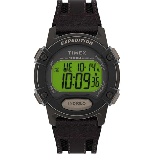 Timex Expedition Cat 5 - �u���E�������P�[�X - �u���E��/�u���b�N�o���h, ���_��