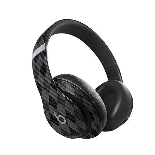 Image of MightySkins Carbon Fiber Skin Compatible with Beats Studio Pro - Black Argyle | Protective, Durable Textured Carbon Fiber Finish | Easy to Apply