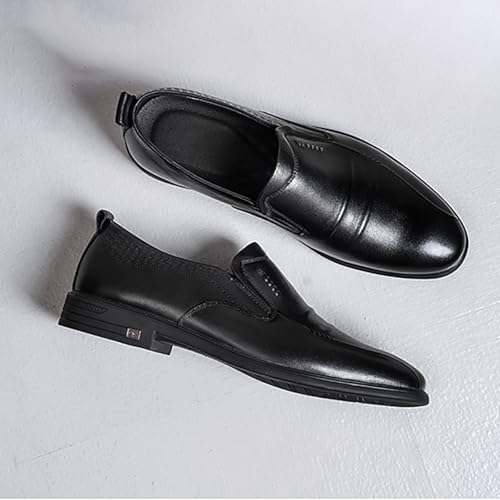 Top Layer Cow Leather Men's Shoes Four Seasons Style Business Work Shoes Genuine Leather Loafers Casual Rubber Outsole3