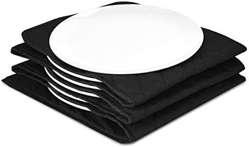 Navaris Electric Plate Warmer - 10 Plate Blanket Heater Pockets for Warming Dinner Plates to 74 Degrees in 10 Minutes - Black Compact Folding Design