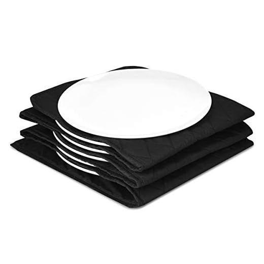 Navaris Panno Scaldapiatti Elettrico per 10 Piatti Piani - Rapido riscalda in 10 Minuti Salvaspazio sfoderabile in Cotone per Piatti Max 32cm - Tessuto Nero