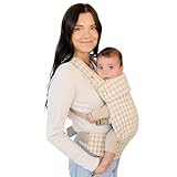 Ava & Oliver Essential Baby Carrier – Ergonomic, Hip-Healthy Soft Structured Carrier for Infants & Toddlers (7–35lbs) - Front and Back Carry, Breathable Fabric, Stylish & Lightweight (Houndstooth)