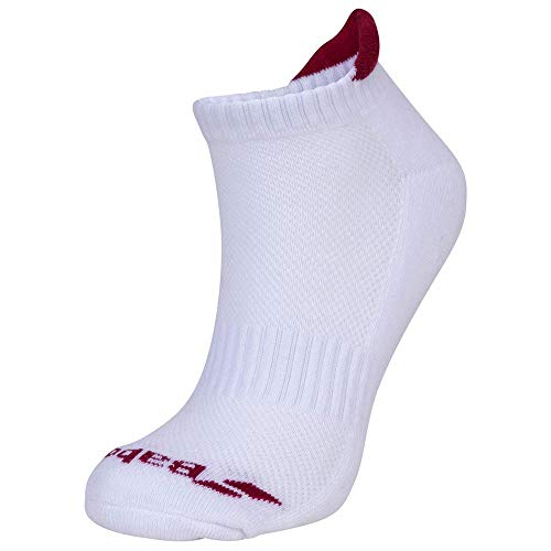 Image of Babolat Invisible 2 Pairs Women White /Vivacious RED (3 /5.5)