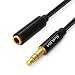 KINPS Audio Auxiliary Stereo Extension Audio Cable 3.5mm Stereo Jack Male to Female, Stereo Jack Cord for Phones, Headphones, Speakers, Tablets, PCs, MP3 Players and More (10FT/ 3M, Nylon-Black)