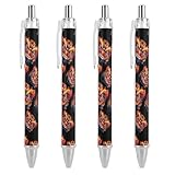 SERYMJ Farbiger, traditioneller chinesischer Drachenkopf-Kugelschreiber, 0,5 mm, feiner Tintenroller, glattes Schreiben, Gel-Tinte für Büro, 4 Stück