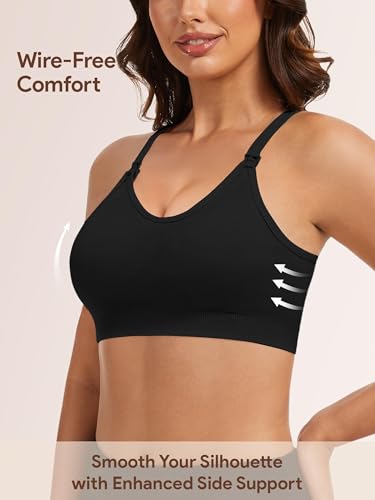 Image of Angelhood Nursing Bras for Breastfeeding, Criss-Cross Back Nursing Sports Bra, Low Impac Support Yoga Maternity Bras