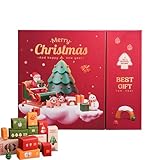 Weihnachts-Adventsboxen, 12 Tage Countdown-Boxen zum Befüllen – Behälter für Urlaubsgeschenke, leerer Countdown-Kalender für Urlaub, Zuhause, Familientreffen, Urlaub, Party, Weihnachtsfeier