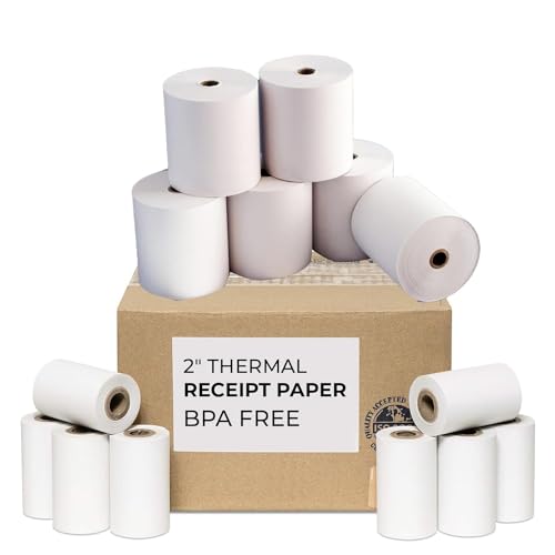 Image of Shreyans Thermal Receipt Paper Roll - 58mm(2 inch) x 15 Meter (Pack of 25)