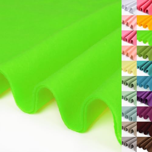 Image of Neon Green Large Felt Fabric 36 inch X 36 inch1.4 mm 1 Square Yard