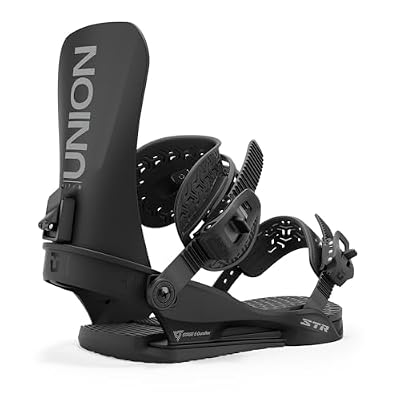 Union STR Men's Snowboard Bindings, Black 25, Medium