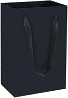 Vista 8 de HUAPRINT Paquete de 30 (10 juegos) bolsas de papel negras con asas, tamaños mixtos de 5.25 x 3.75 x 8 pulgadas, 8 x 5 x 10 pulgadas y 10 x 5 x 13