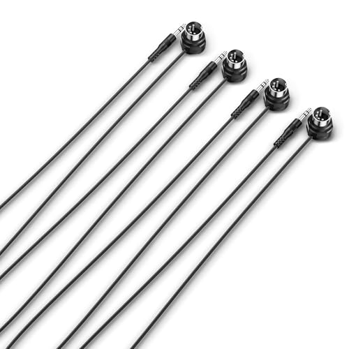 Image of CME TRS MIDI Cable 4-Pack - Straight TRS Type A (3.5mm - 1 /8 inch) to Angled 5-pin DIN, 3FT / 90CM - Perfect for Compact Spaces and patching