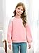 Haloumoning Girls Oversized Colorblock Sweatshirts Kids Fashion Fleece Drop Shoulder Pullover 5-14 Years Pink