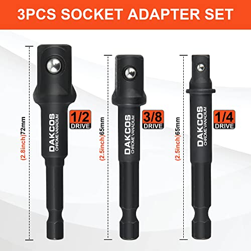 DAKCOS Confezione da 2 adattatori per bussole da 3...