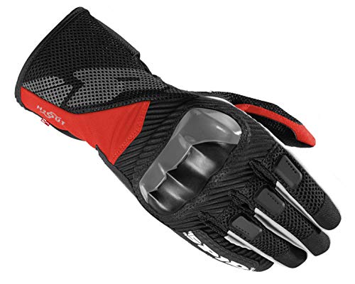 SPIDI Guanto in Tessuto Rainshield, Nero/Rosso