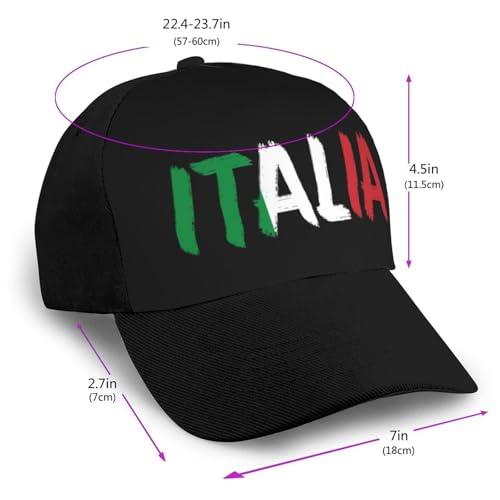 Italia Italy Italian Flag Bonnets Curved Brim Mesh Baseball Cap Casual Sun Hat Unisex2