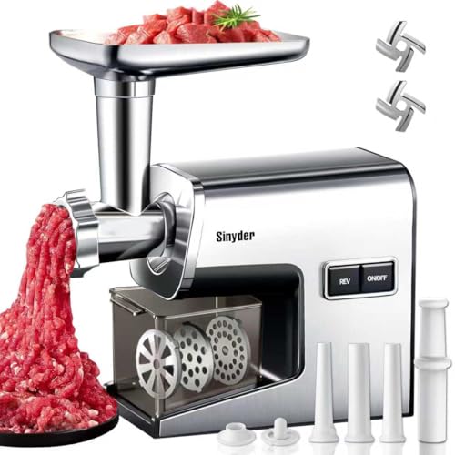 Sinyder Electric Meat Grinder,3000 Max Heavy Duty Stainless Steel...