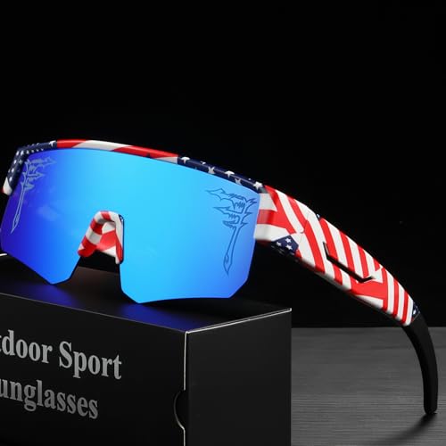 Image of FIXEROS Polarized Fit Over Glasses Sunglasses for Men Women Wrap Around Sports Goggles for Driving Cycling Fishing