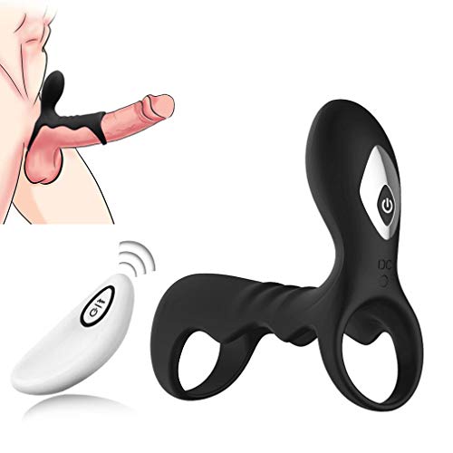 Vibe Ring Vibrating Penis Ring Clitoris Vibrator for Couple Or Single Player 9 Vibration Mode for Men with Longer Lasting Erection, Rechargeable Double Cock Ring Sunglasses,T-Shirt