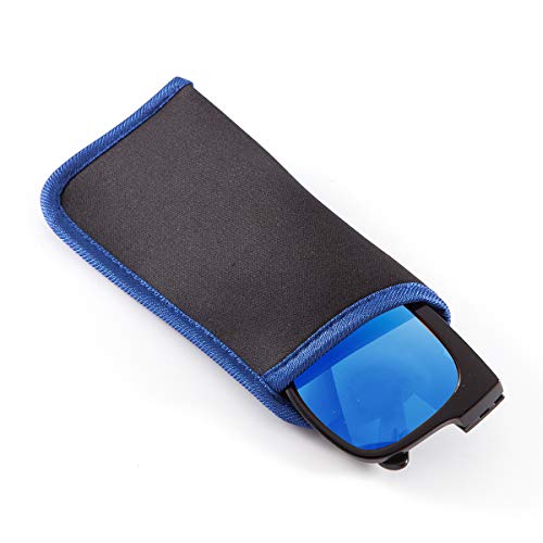 3 Pack Reading Glasses Pouch - Soft Eyeglasses Bag Portable Cloth Eyewear Case (3 Pack (Blue,Orange,Red), Small) #TOP2