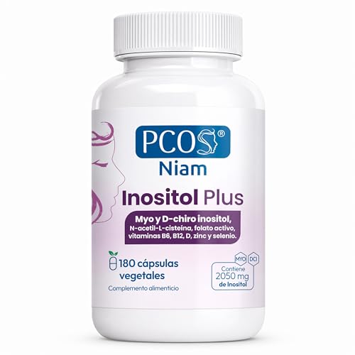 PCOS Inositol Plus | Myo Inositol + D-Chiro Inositol con NAC | 180 Cápsulas