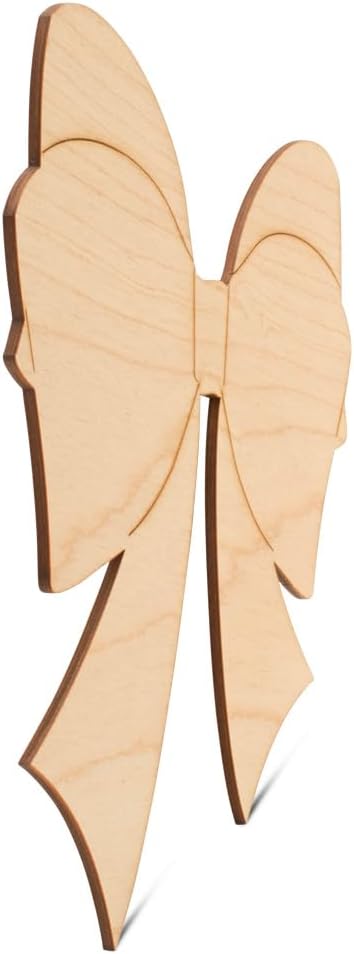 Bow Cutout 18-inch, Pack of 3 Unfinished Christmas Wood Cutouts for Crafts, Door Hangers, and Party Décor, by Woodpeckers