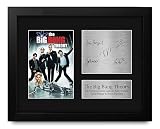 HWC Trading The Big Bang Theory Framed Gift Signed Printed Autograph Jim Parsons Johnny Galecki kaley Cuoco Kunal Nayyar Simon Helberg Print Photo Picture Display - US Letter Size