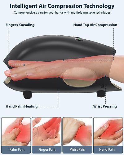 image for CINCOM Hand Massager - Cordless Hand Massager with Heat and Compressio