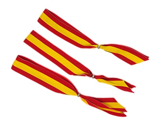 GOS Best Supplies Pack de 3 Cintas para Colgar en el Retrovisor del Coche Colores Amarillo y Rojo Colores de la Bandera de España Cover