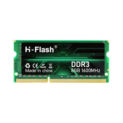 H-Flash 8GB DDR3 1600MHz PC3-12800 Non-ECC Unbuffered 1.5V CL11 204 Pin SODIMM Laptop Notebook PC Computer Memory RAM Module Upgrade
