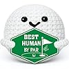 XgiftCreat Funny Golf Gifts for Men – Gag Crochet Golf Ball Accessories Thanksgiving Christmas Stocking Stuffers Xmas White Elephant Birthday for Women Golfers Boss Lady Coworker Friend Emotional
