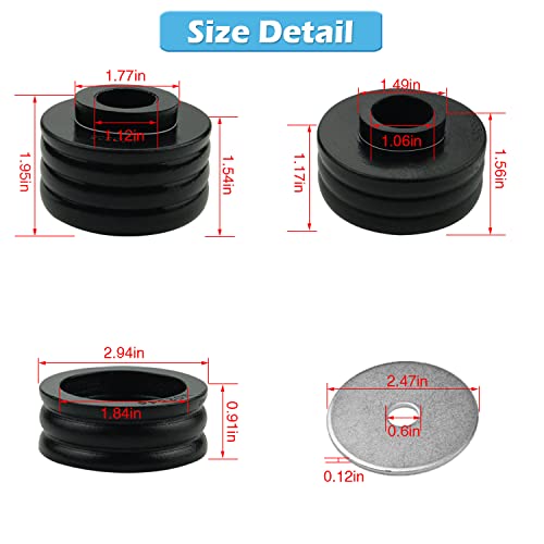 image for Bentolin KF04050BK Body Mount Bushing Kit Fits for 1999-2018 Ford F250