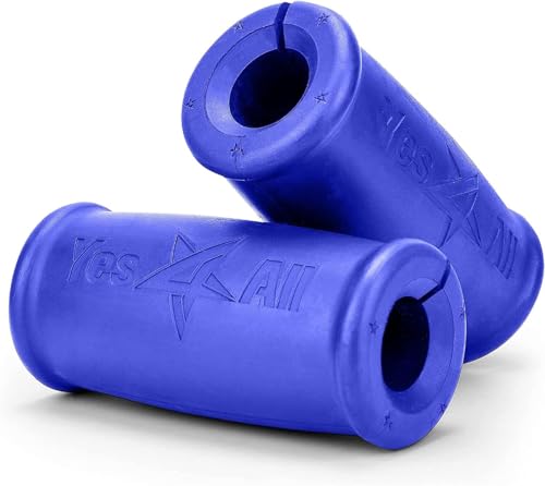 Yes4All Thick Bar Grips / Thick Grips for Barbell, Weight Lifting, Body Building Training – Thick Bar Adapter / Barbell Grips (Blue, Set of 2)