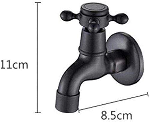 Robinet double utilisation lavage mitigeur extérieur laiton noir de jardin