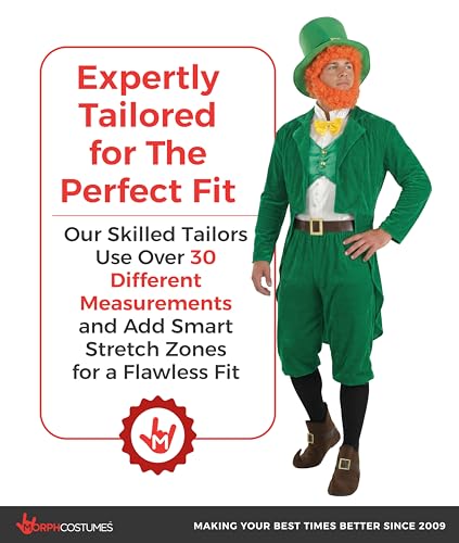 Fun Shack Leprechaun Costume Mens, Mens Leprechaun Costume, Irish Fancy Dress Mens Large - 4