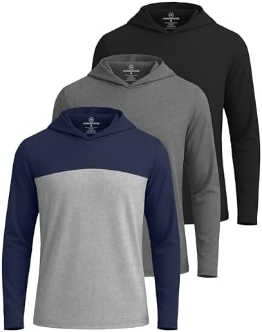 Real Essentials 3 Pack: Men's Dry Fit Wicking Long Sleeve Fishing...