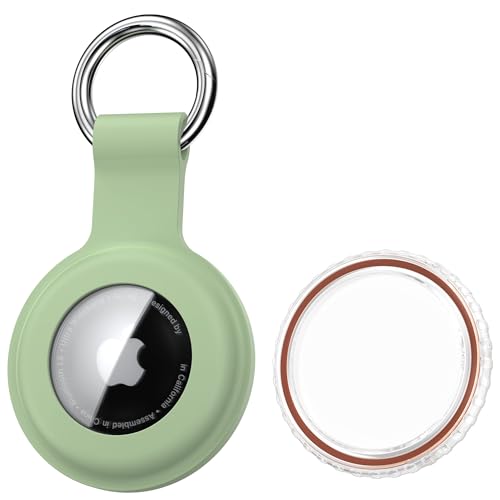 Airtag 防水 ケース 対応アップル キーホルダー 全面保護 耐衝撃 擦傷防止 ソフトシリコン軽量 傷や衝撃に強いエアタグ GPSトラッカー ケース 財布/荷物/鍵/犬の首輪用