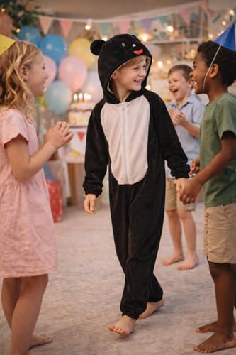 Image of Raj Costume Animal Fancy Dress Costume for Boys & Girls | Hooded Full Body Wildlife Zoo Animal Jumpsuit | Soft Costume for School Function, Fancy Dress, Halloween, Birthday, Cosplay & Role Play