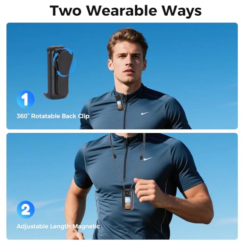 Image of 4K Mini Body Camera -64G Wearable POV Cam with Magnetic lanyard &Back Clip