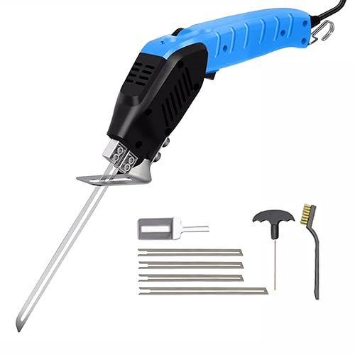 Electric Foam Cutter Air Cooled Hot Knife Styrofoam Cutting Tool with 4 Blades for EPP, EPS, XPS, EVA, EPE, PU, KT Board, Sponge (Air Cooled Foam Cutter)