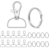 🔆【Flexible Drehung】Exquisites Design mit ausreichender Federhaltung macht die Karabinerhaken flexibel genug, um sich zu dehnen und zu ihrer ursprünglichen Größe und Form zurückzukehren. Jeder Karabinerverschluss wird mit einem um 360 Grad drehbaren Verbindungsglied geliefert, um Verwicklungen zu vermeiden und maximalen Komfort zu gewährleisten.