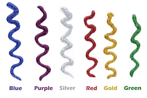 Glitter Glue For Crafts In Bright Classic Colors: Gold, Silver, Red, Green, Blue & Purple Used For Gluing, Drawing, Writing, Outlining (6 Pack) #TOP2