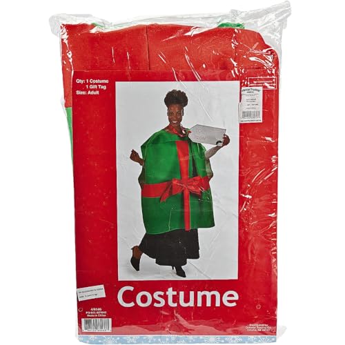Fun Express Costume for Adults - Funny Holiday Gift Box Outfit for Office Party | Novelty Wearable Design | One Size Fits Most | Perfect for Halloween & Xmas — view 4