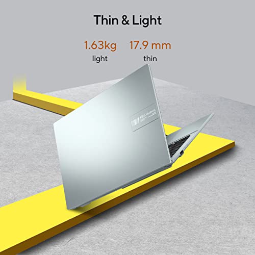 Image of ASUS Vivobook Go 15 (2023), AMD Ryzen 5 7520U, 15.6 inch (39.62 cm) FHD, Thin & Light Laptop (16GB /512GB SSD /Windows 11 /Office 2021 /Alexa Built-in /Green Grey /1.63 kg), E1504FA-NJ543WS