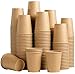 Lamosi 200 Pack 8 oz Kraft Paper Cups, Brown Disposable Paper Coffee Cups, Unbleached Paper Cups for Hot/Cold Beverage Party Home Office 1