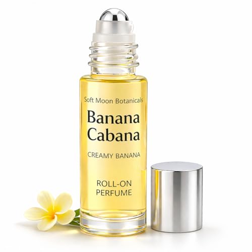 Soft Moon Botanicals Banana Cabana Roll-On Perfume Oil Creamy Banana Fragrance for Women Long Lasting Tropical Scent Alcohol-Free Paraben-Free Phthalate-Free Travel Size Body Oil