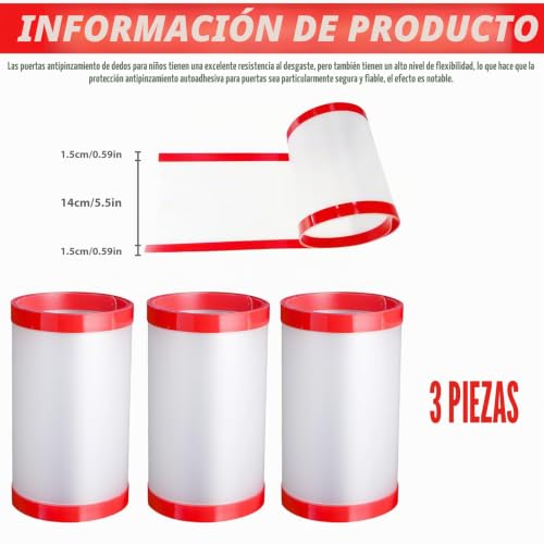 Miniatura 2 de Protector De Dedos Para Puerta, Protección De Dedos, Protección De Dedos, 3 Unidades, Protección Contra Pinzas, Puertas Para Niños, Protección Contra Pinzas, Para Guarderías, Aulas Para Evitar Que Se